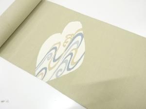 B反　綴れ　荒波模様織り出し　名古屋帯地反物